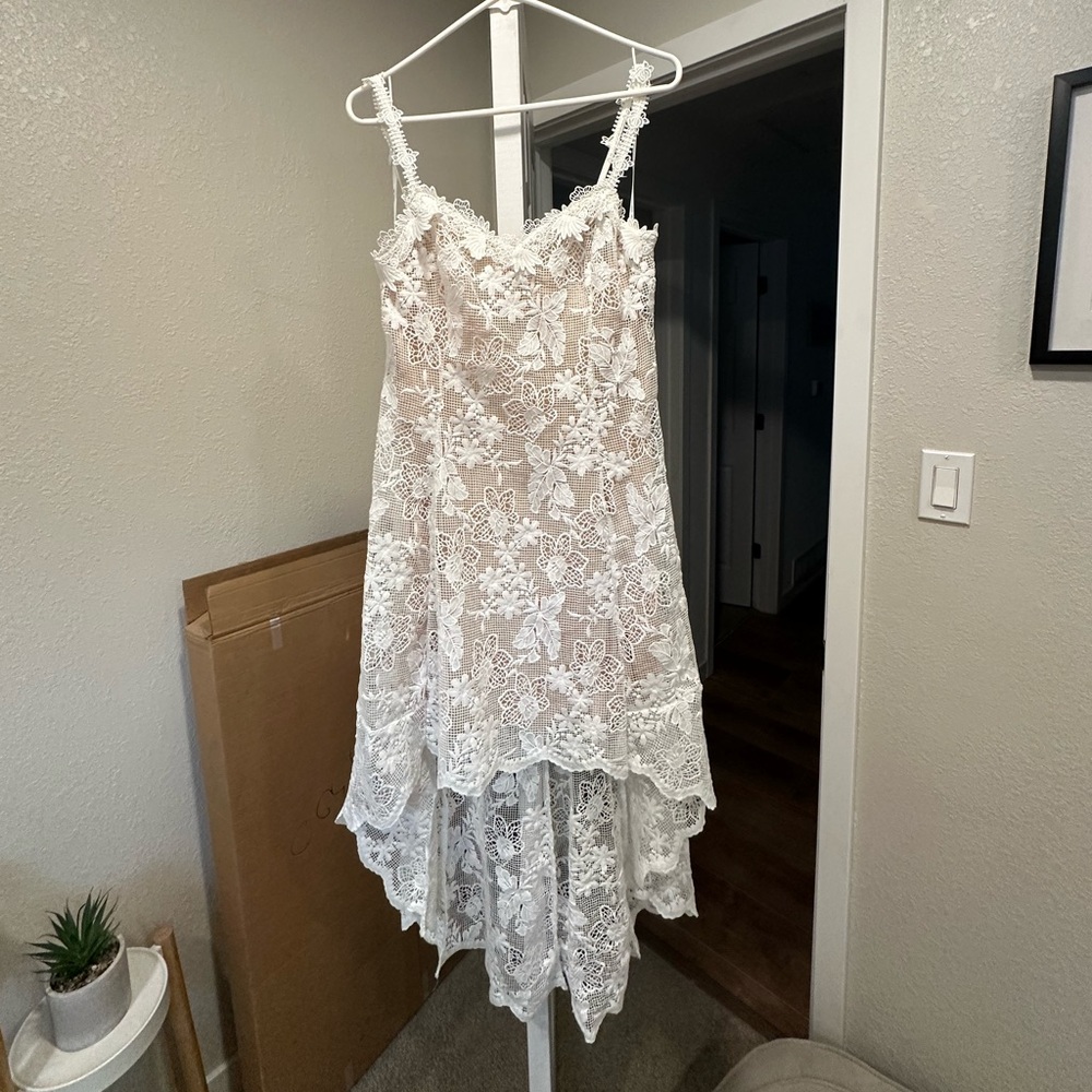 Just Me lace high low dress